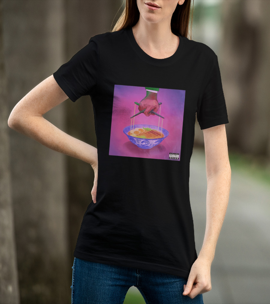 Parental Advisory Explicit Content Ramen Puppet Master Japanese Noodles Bowl T-Shirt