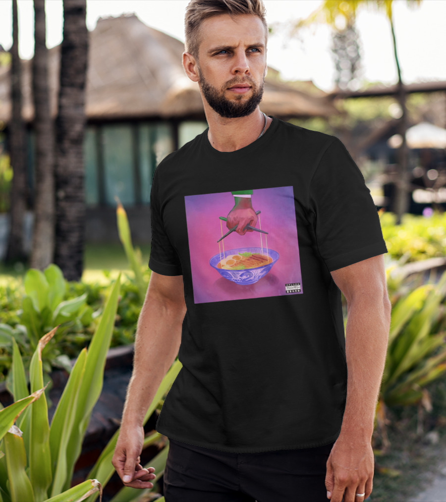 Parental Advisory Explicit Content Ramen Puppet Master Japanese Noodles Bowl T-Shirt