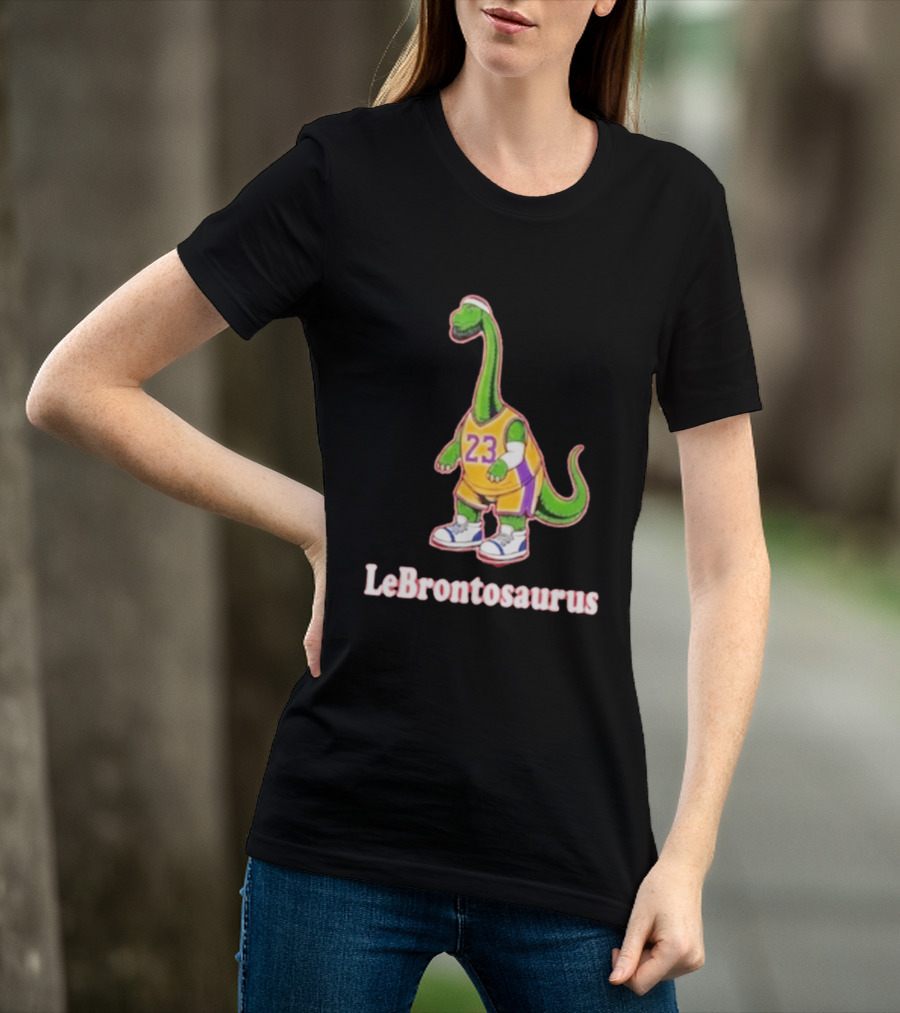 LeBrontosaurus Dinosaur Wearing Jersey 23 Basketball T-Shirt