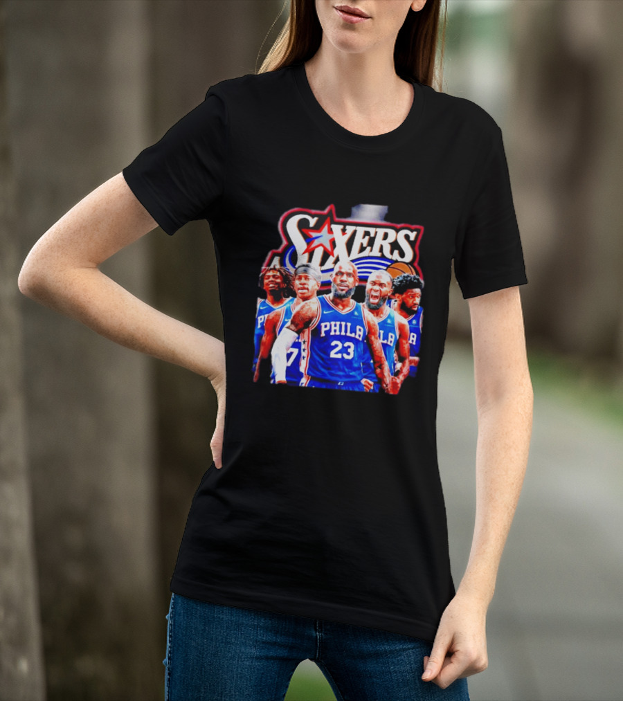 Philadelphia 76ers Star Players PHILA Jersey Sixers Basketball Team T-Shirt