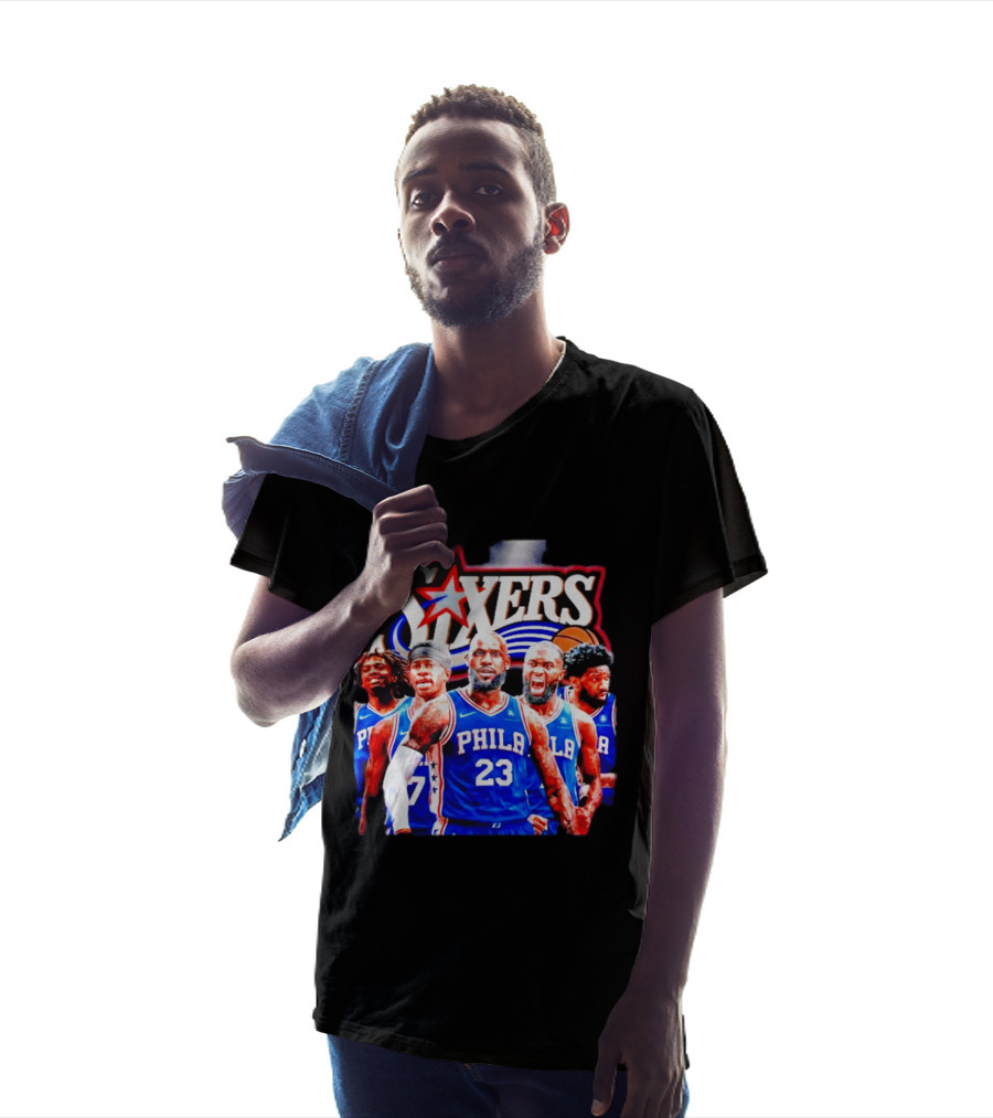 Philadelphia 76ers Star Players PHILA Jersey Sixers Basketball Team T-Shirt