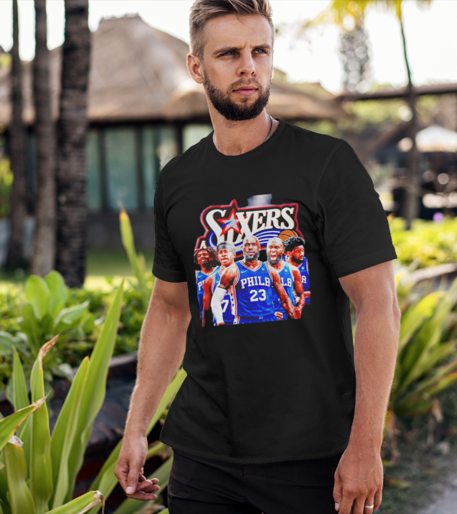 Philadelphia 76ers Star Players PHILA Jersey Sixers Basketball Team T-Shirt