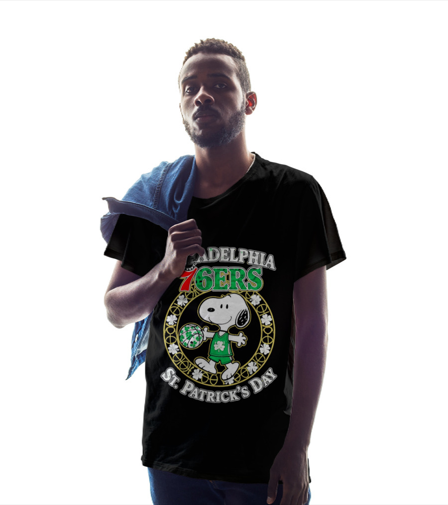 Philadelphia 76ers Snoopy St Patrick's Day Holiday 2026 T-Shirt