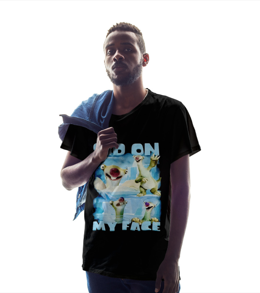 Sid On My Face Sloth Meme Ice Age Character Funny Scene T-Shirt