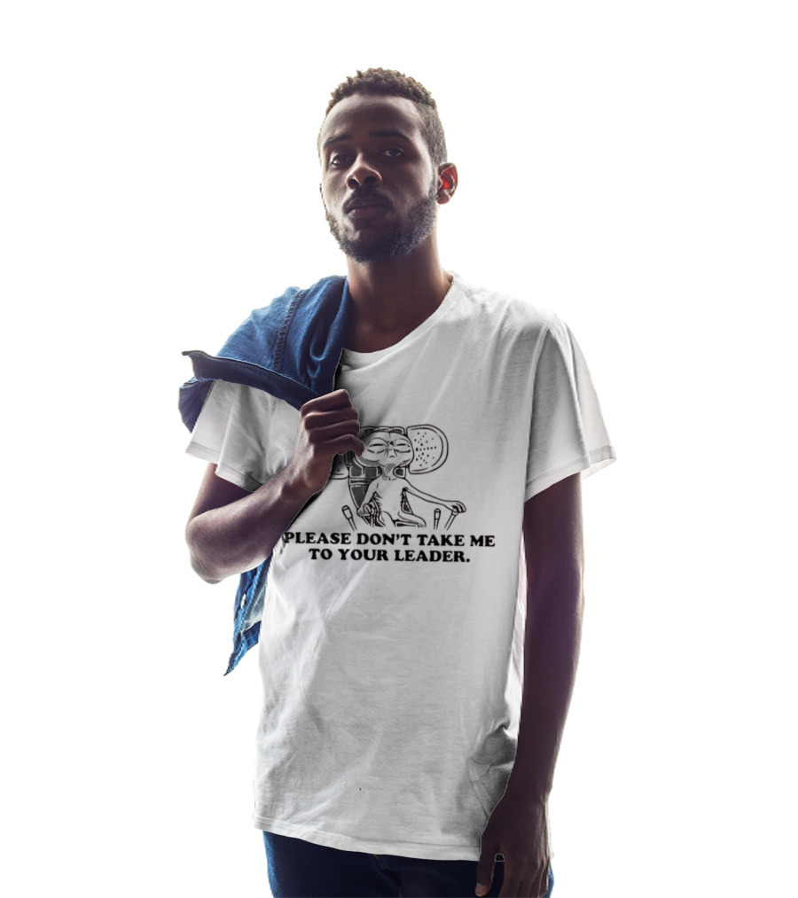 Alien Please Don't Take Me To Your Leader Vintage Look E.T. T-Shirt