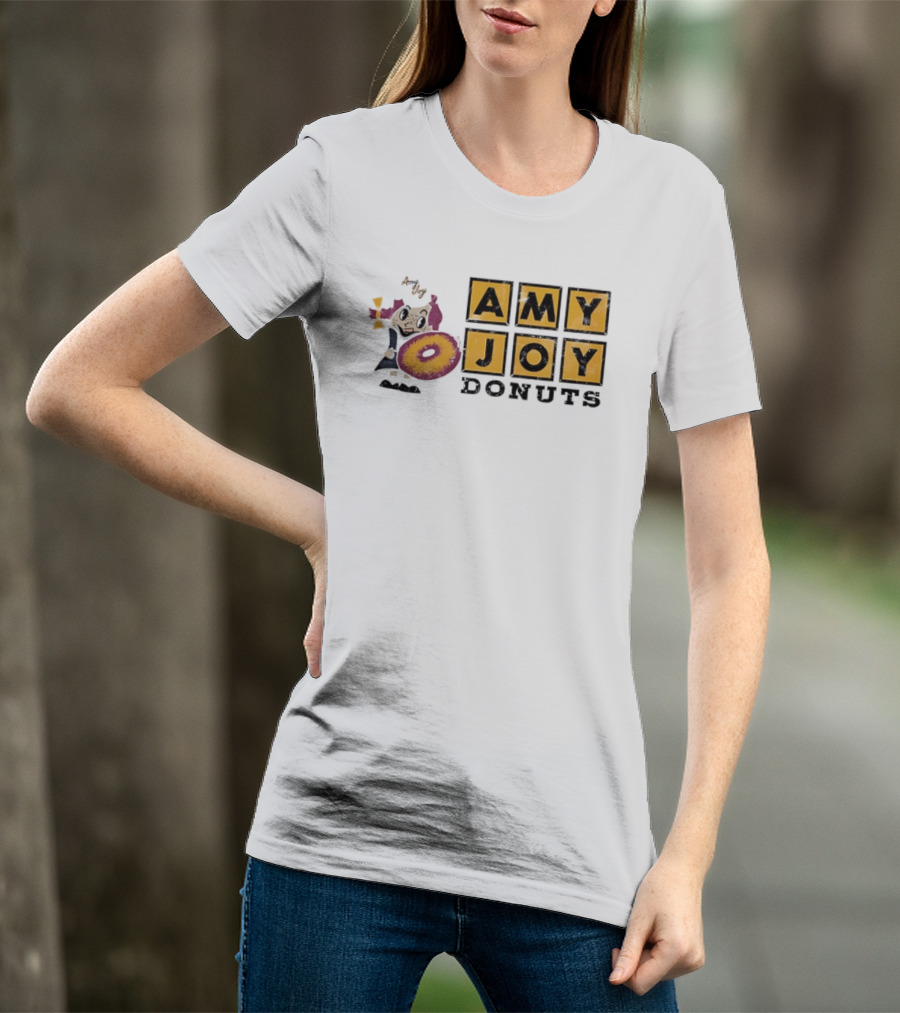 Amy Joy Donuts Retro Cartoon Character With Donut Image T-Shirt