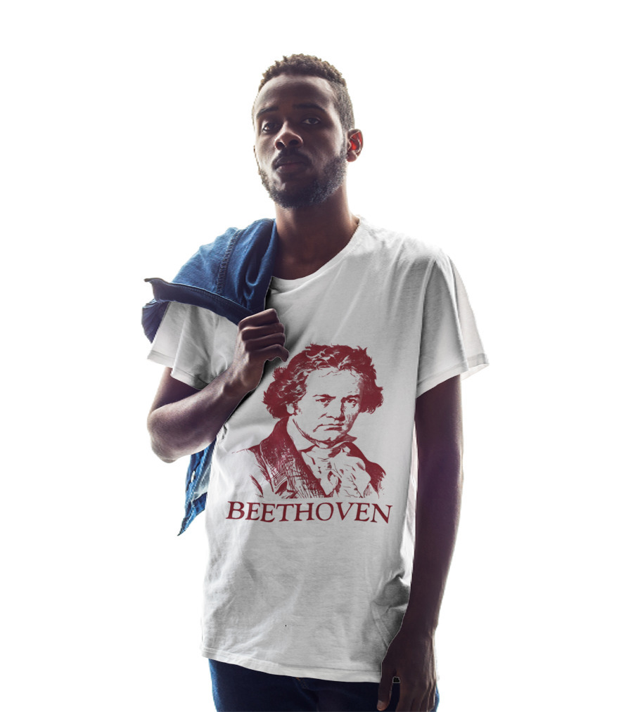 Beethoven Beethoven Classical Music Icon Bold Red T-Shirt