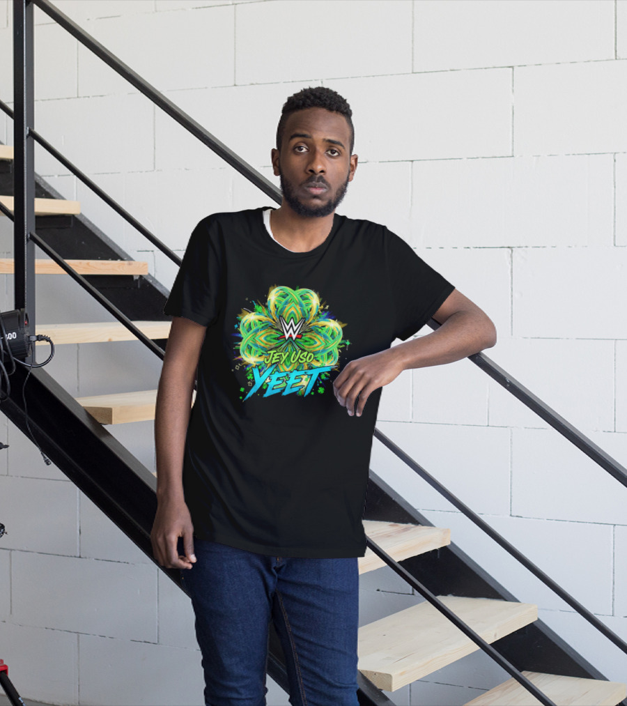 WWE Jey Uso Yeet St Patrick's Day 2026 Clover T-Shirt