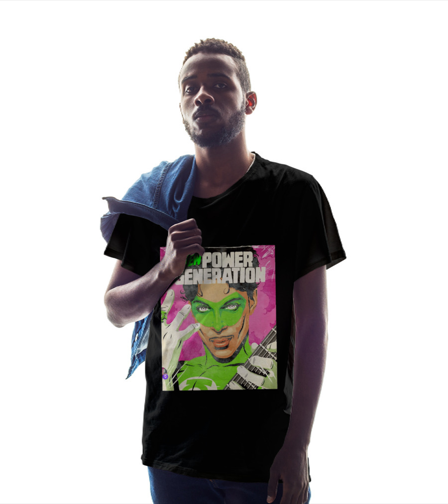 The New Power Generation Prince Green Lantern Guitar Hero T-Shirt