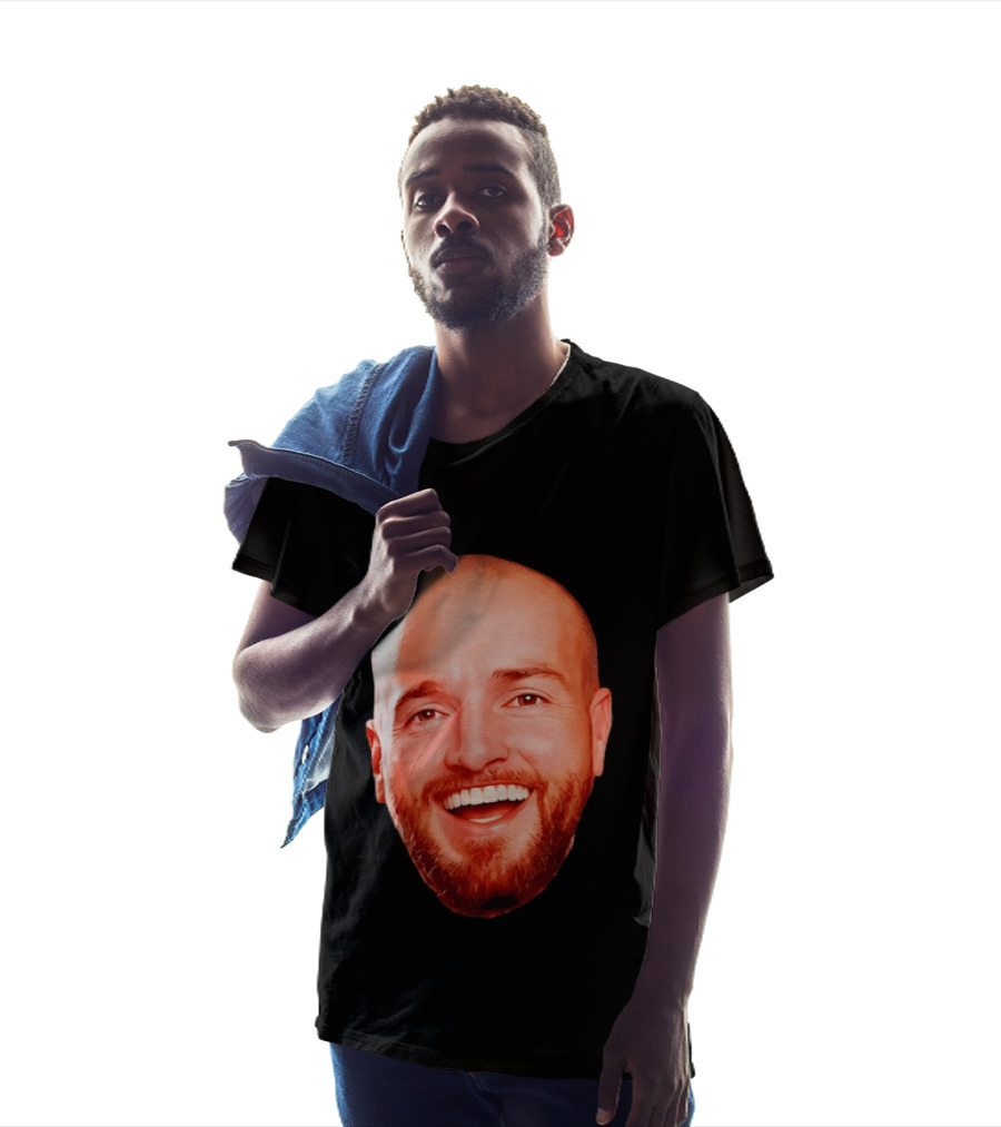 The Smiling Man Happy Face Bold Expression T-Shirt