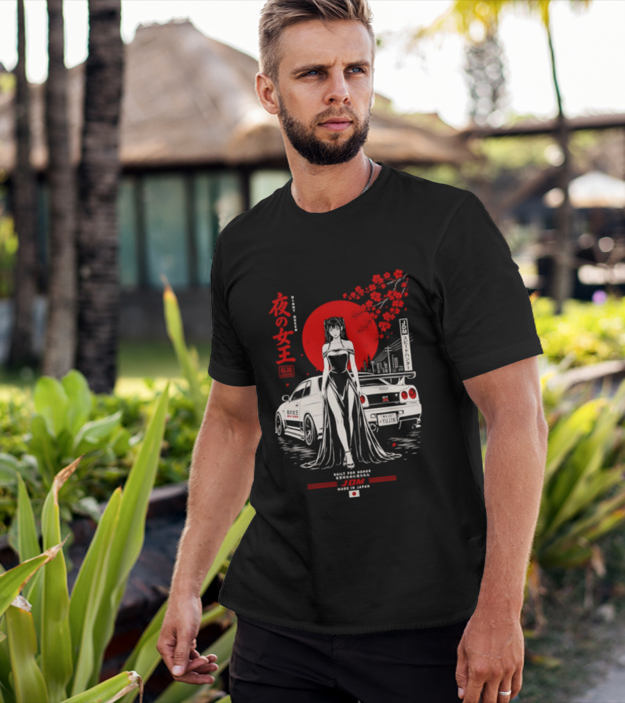 Yoru No Joō Night Queen Legend JDM Speed Hunter Built For Honor Tokyo Drift Skyline T-Shirt