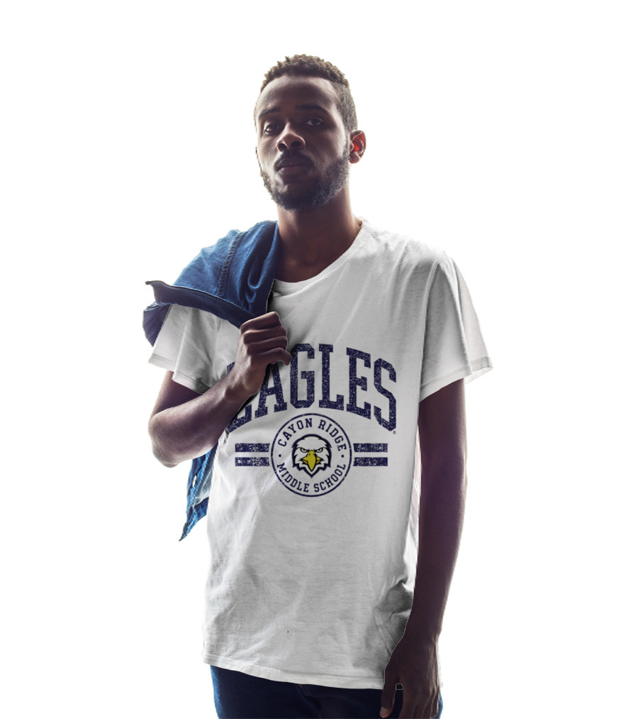 Canyon Ridge Middle School Eagles Trio Arc Lines T-Shirt