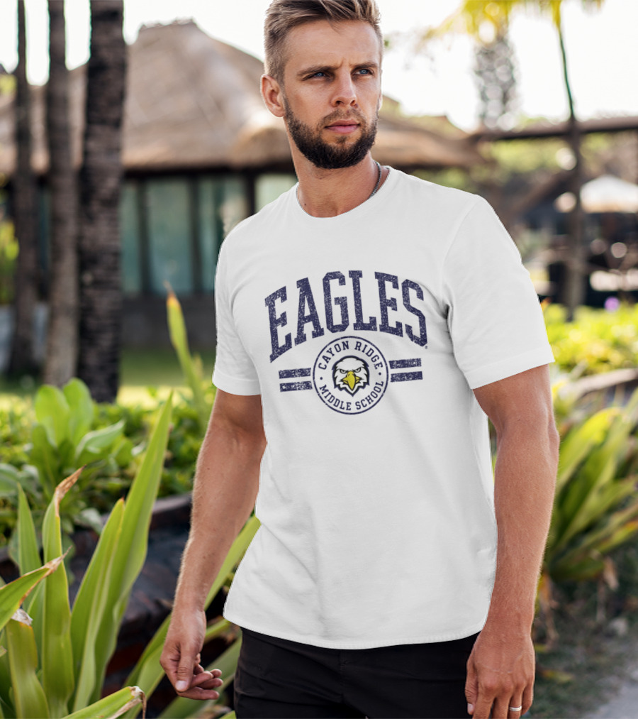 Canyon Ridge Middle School Eagles Trio Arc Lines T-Shirt