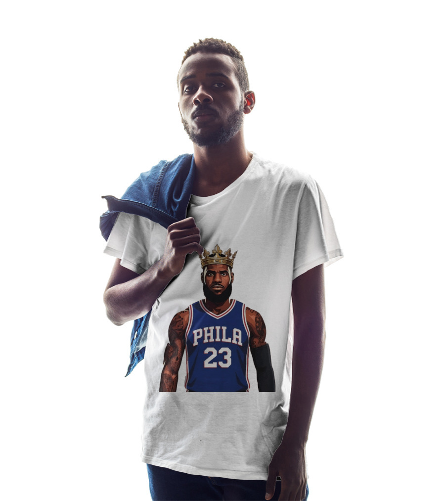 LeBron James #23 Philadelphia 76ers King Phila Basketball T-Shirt
