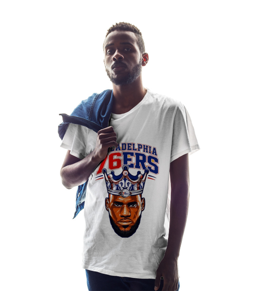 Philadelphia 76ers Lebron James 23 Basketball King Crown T-Shirt