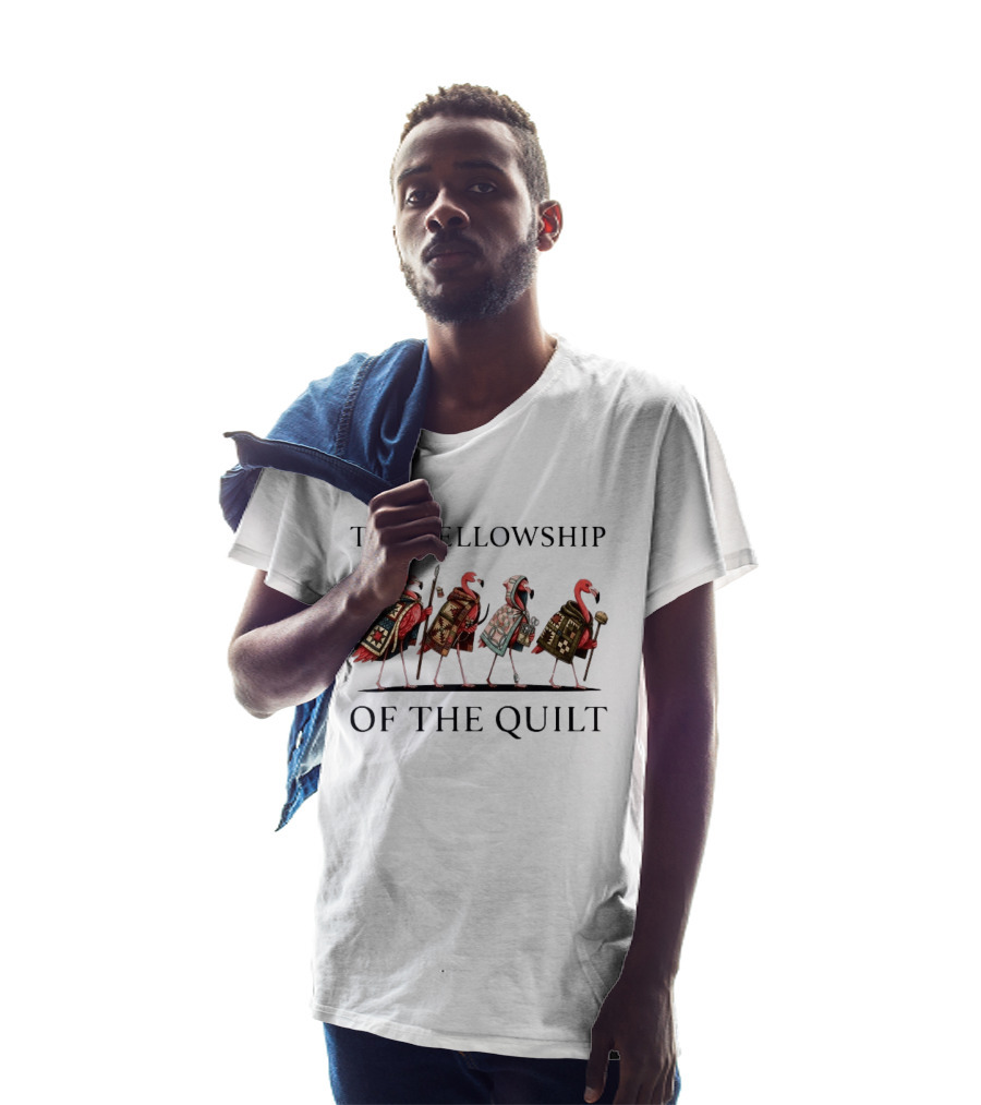 The Fellowship Of The Quilt Flamingo Fantasy T-Shirt