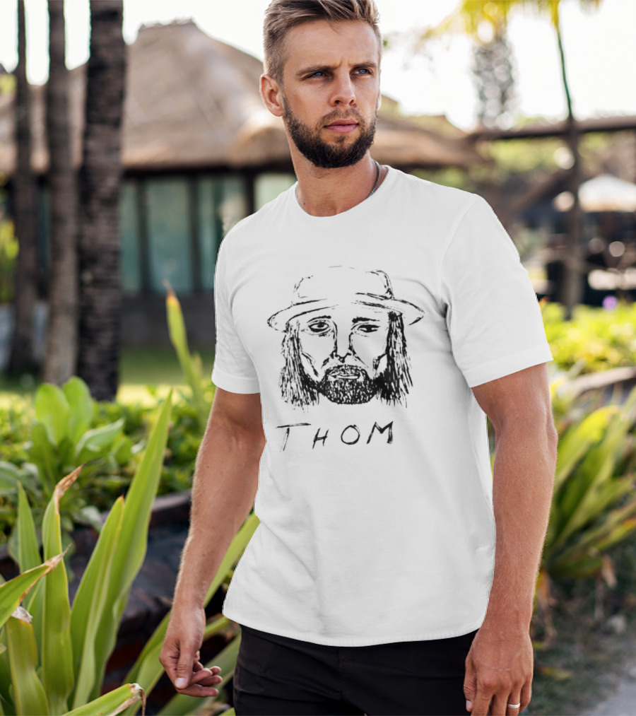 Thom Yorke Sketch Illustrated Hat T-Shirt
