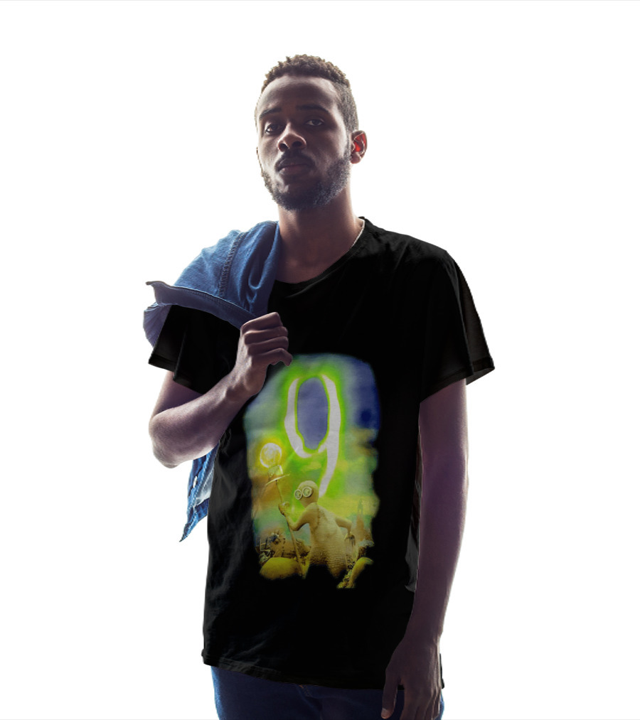 9 Movie Iconic Character With Light Bulb Staff And Gas Mask T-Shirt