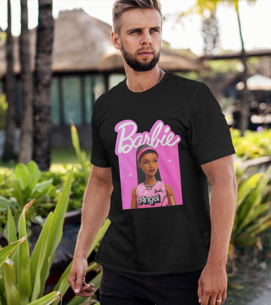 Angel Reese Barbie Doll Basketball Jersey Pink T-Shirt