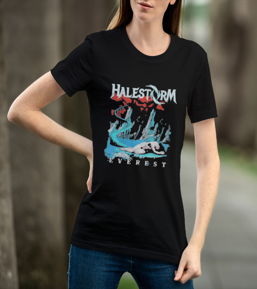 Halestorm Everest Distressed Surreal Mountain Landscape T-Shirt
