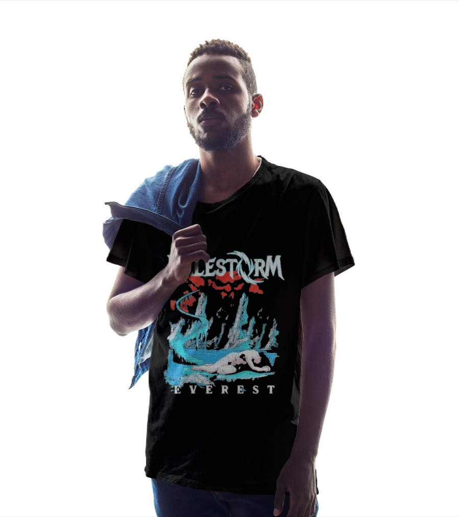 Halestorm Everest Distressed Surreal Mountain Landscape T-Shirt