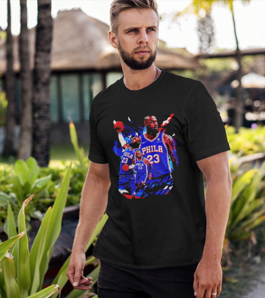 LeBron James Phila 23 Philadelphia 76ers Dunking Crypto Com T-Shirt