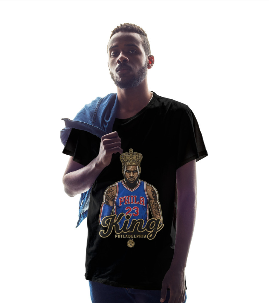 LeBron James King Phila 23 Philadelphia 76ers NBA Basketball Fan T-Shirt