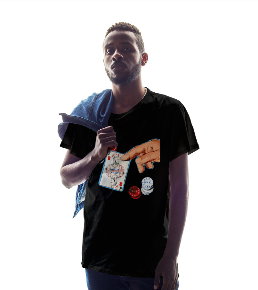 Philadelphia 76ers King Playing Card LeBron James The Last Hand T-Shirt