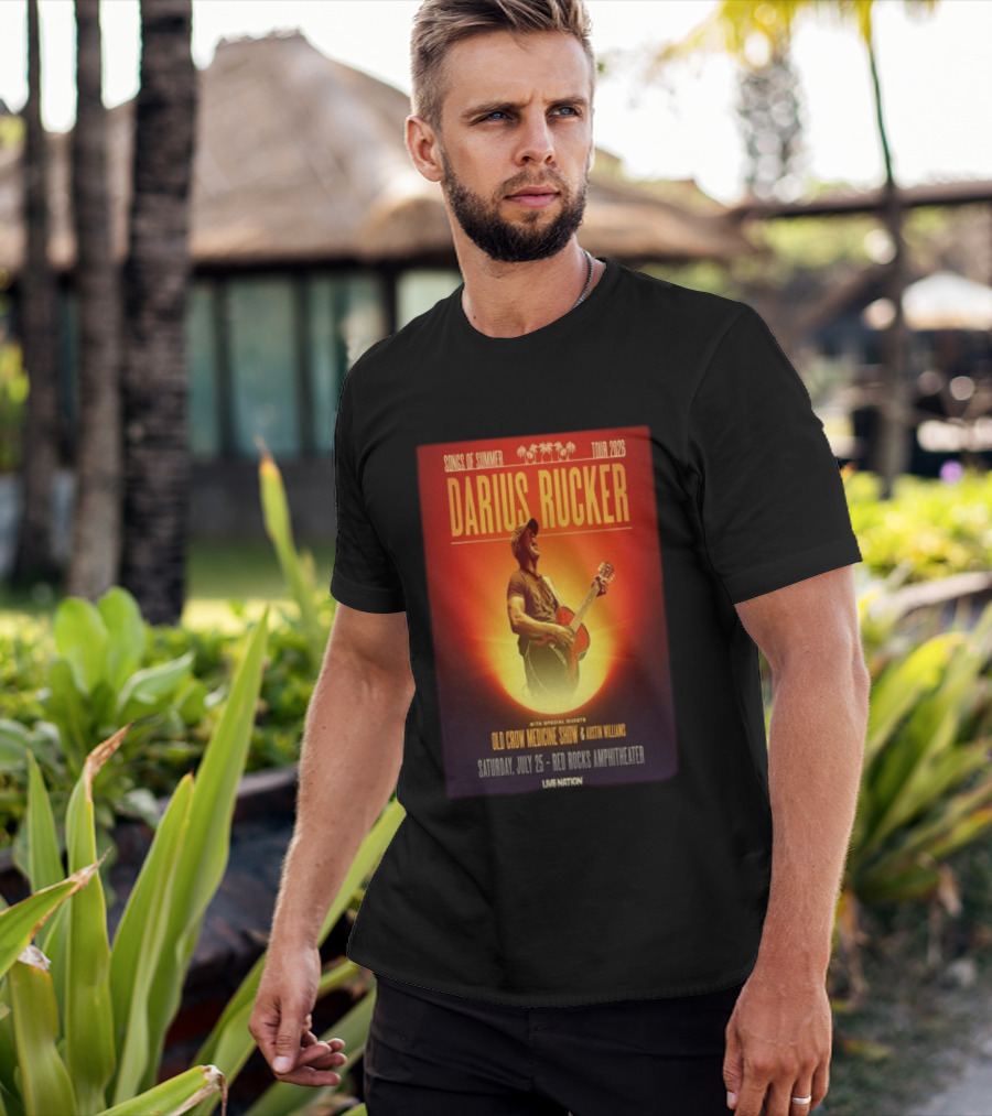 Songs Of Summer Tour 2026 Darius Rucker With Old Crow Medicine Show And Austin Williams Live At Red Rocks Amphitheater July 25 T-Shirt