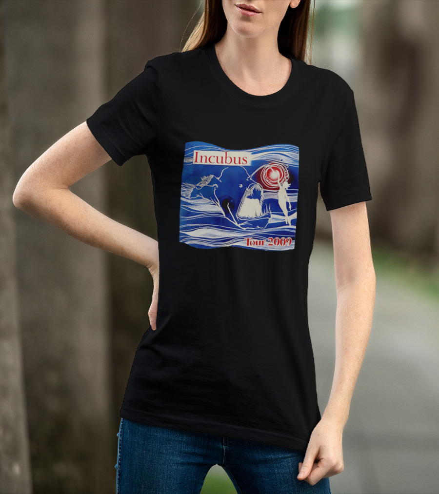 Incubus Tour 2009 Anglerfish Mermaid T-Shirt