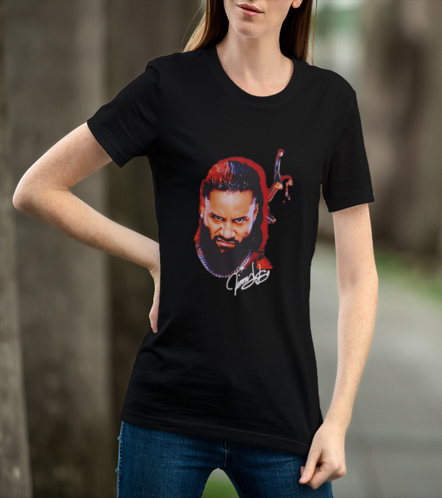 Jimmy Uso Autograph Pointing Sky WWE T-Shirt