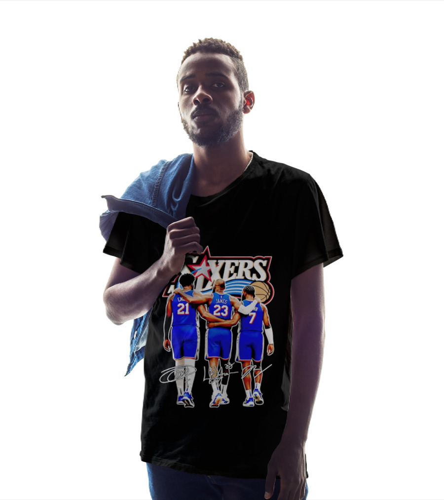 Philadelphia 76ers Embiid James Harden Back To Back Basketball Stars Sixers T-Shirt