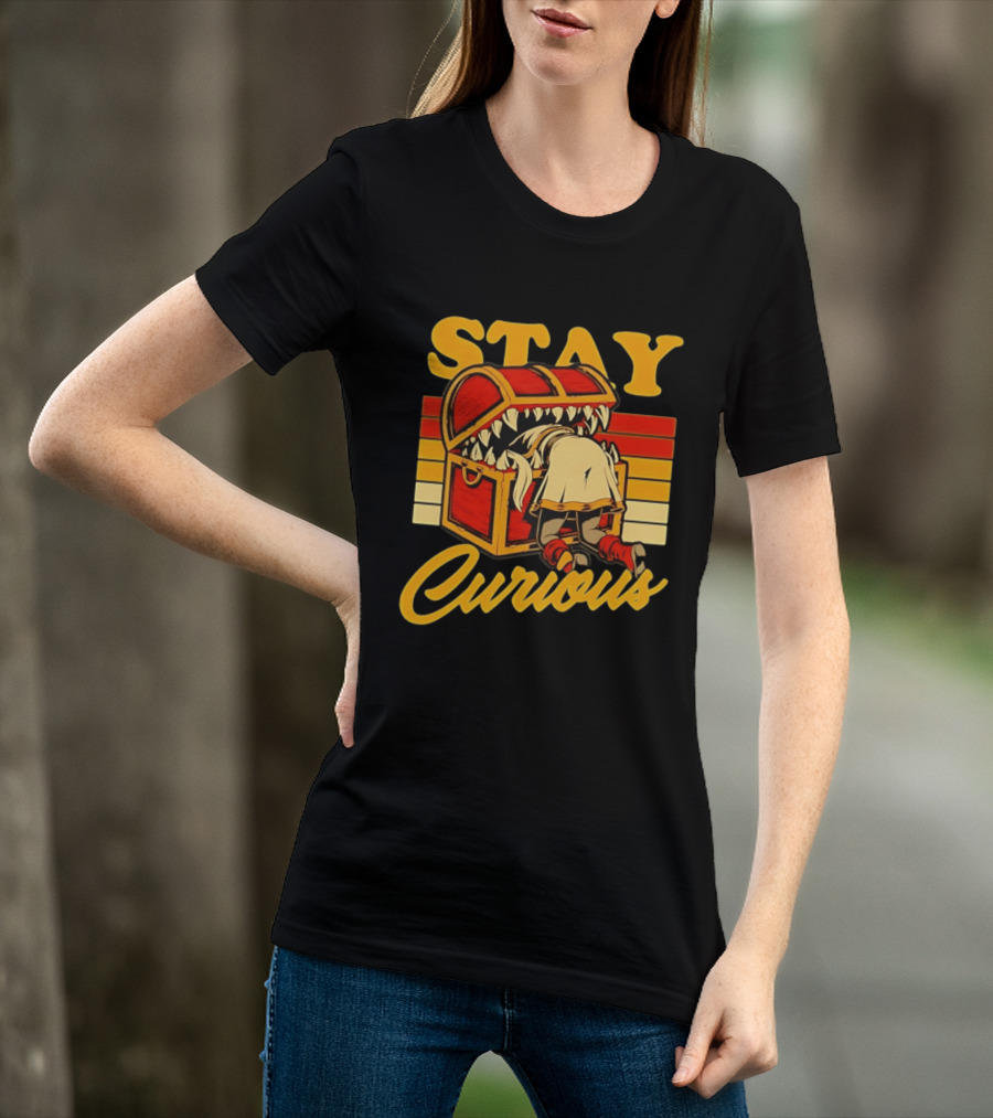 Stay Curious Mimic Dungeons And Dragons Role Playing Game T-Shirt