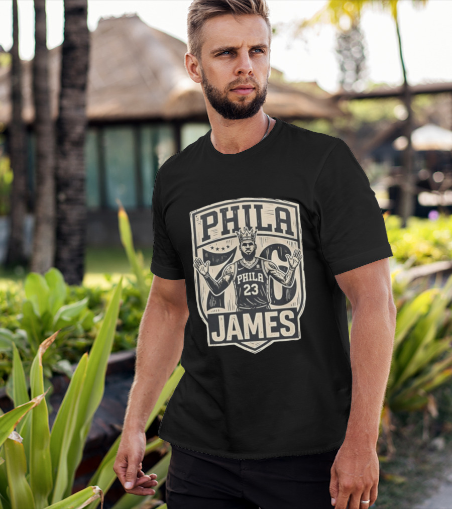 Phila 76 James 23 Lebron Basketball Crown T-Shirt