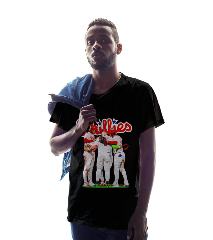 Philadelphia Phillies Team Huddle Harper '26 Baseball Collaboration T-Shirt