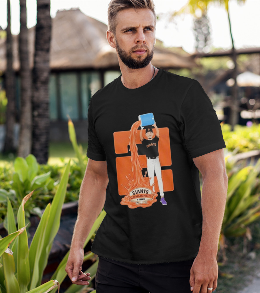San Francisco Giants Community Fund Player Orange Bucket Splash T-Shirt