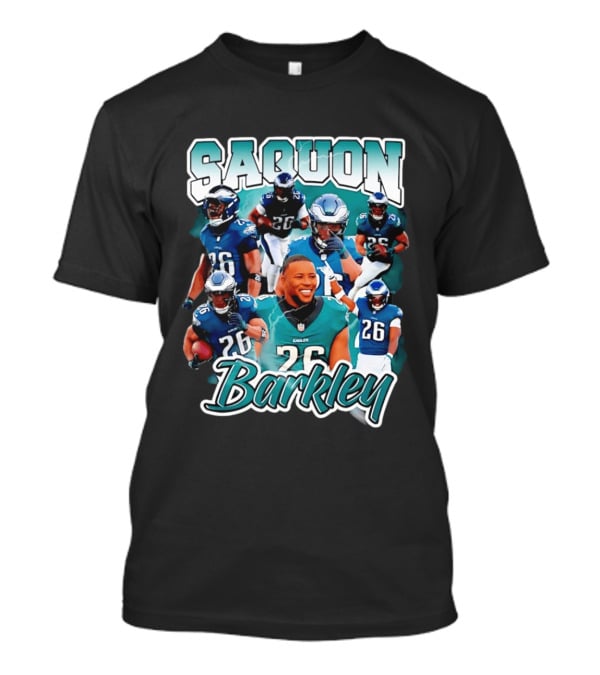 Saquon Barkley Eagles Number 26 Player Collage T-Shirt