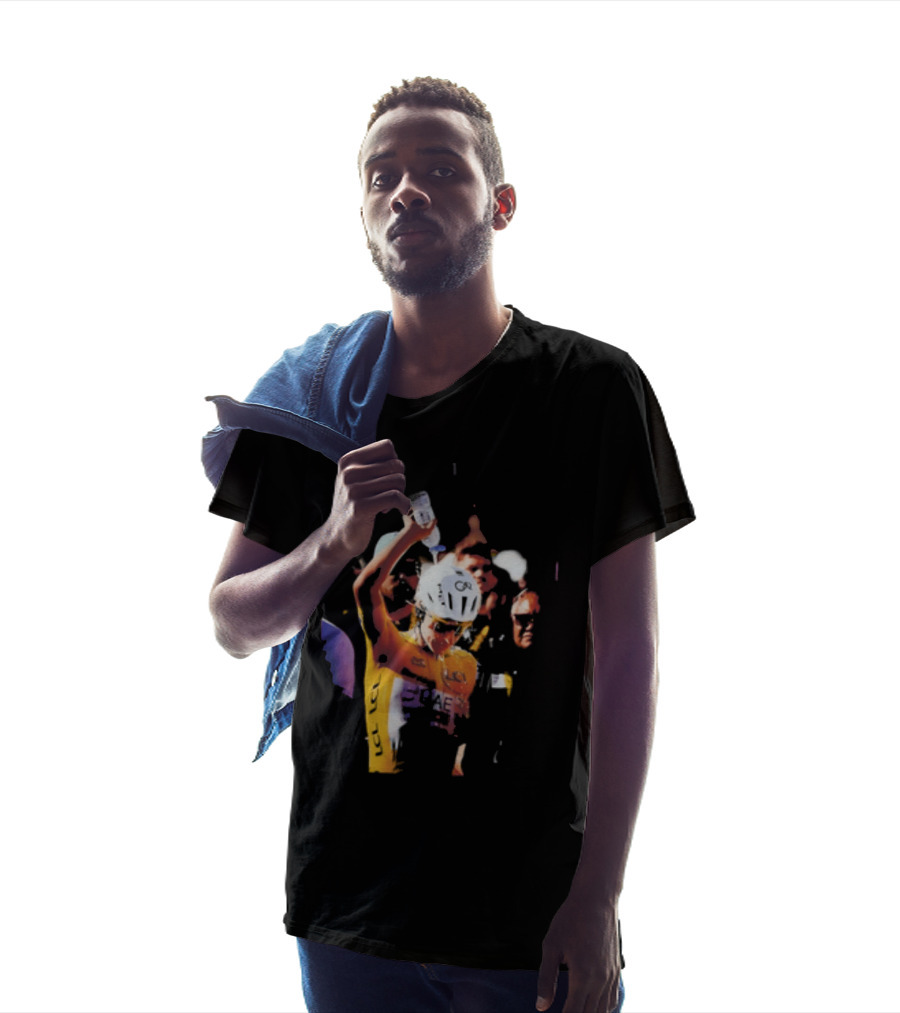 Tadej Pogačar Cooling Off With Water Bottle T-Shirt