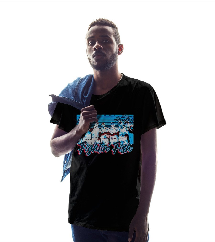 Fightin Fish Miami Marlins Team Lineup T-Shirt
