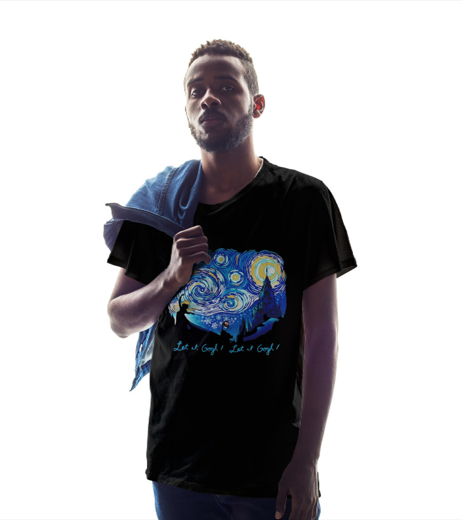 Van Gogh's Starry Night Let It Gogh Frozen T-Shirt
