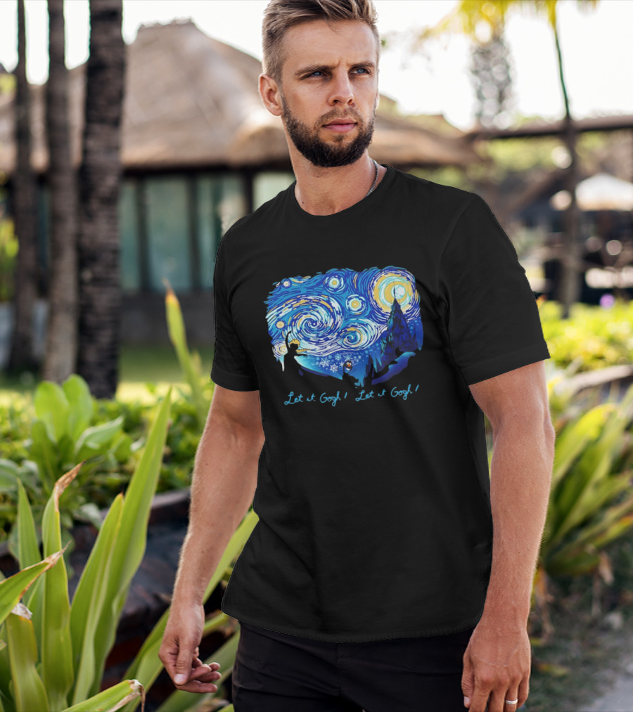Van Gogh's Starry Night Let It Gogh Frozen T-Shirt