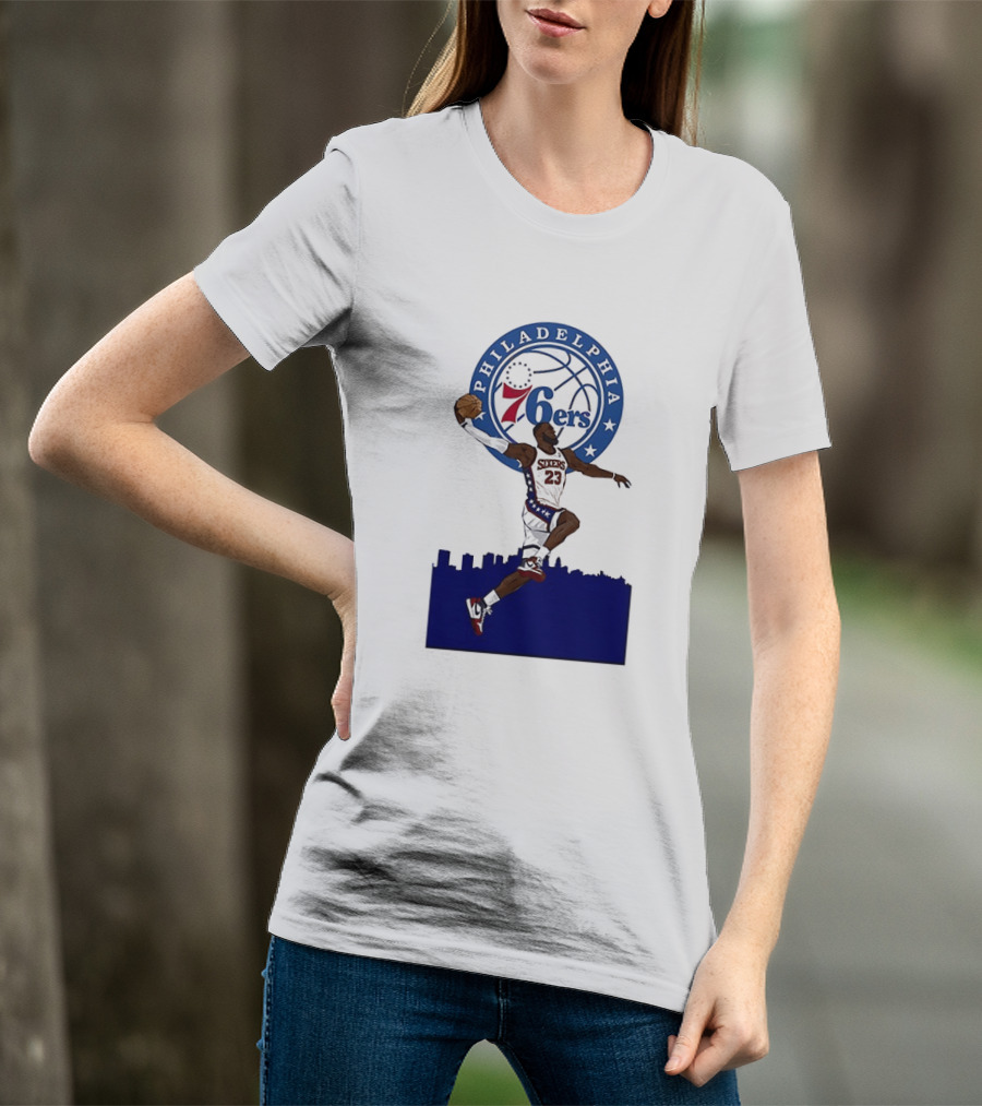 Philadelphia 76ers LeBron James Fly Guy Basketball 6ers T-Shirt