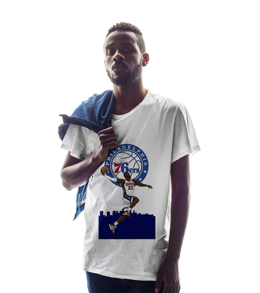 Philadelphia 76ers LeBron James Fly Guy Basketball 6ers T-Shirt