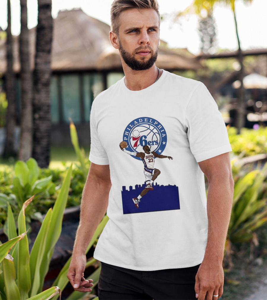 Philadelphia 76ers LeBron James Fly Guy Basketball 6ers T-Shirt