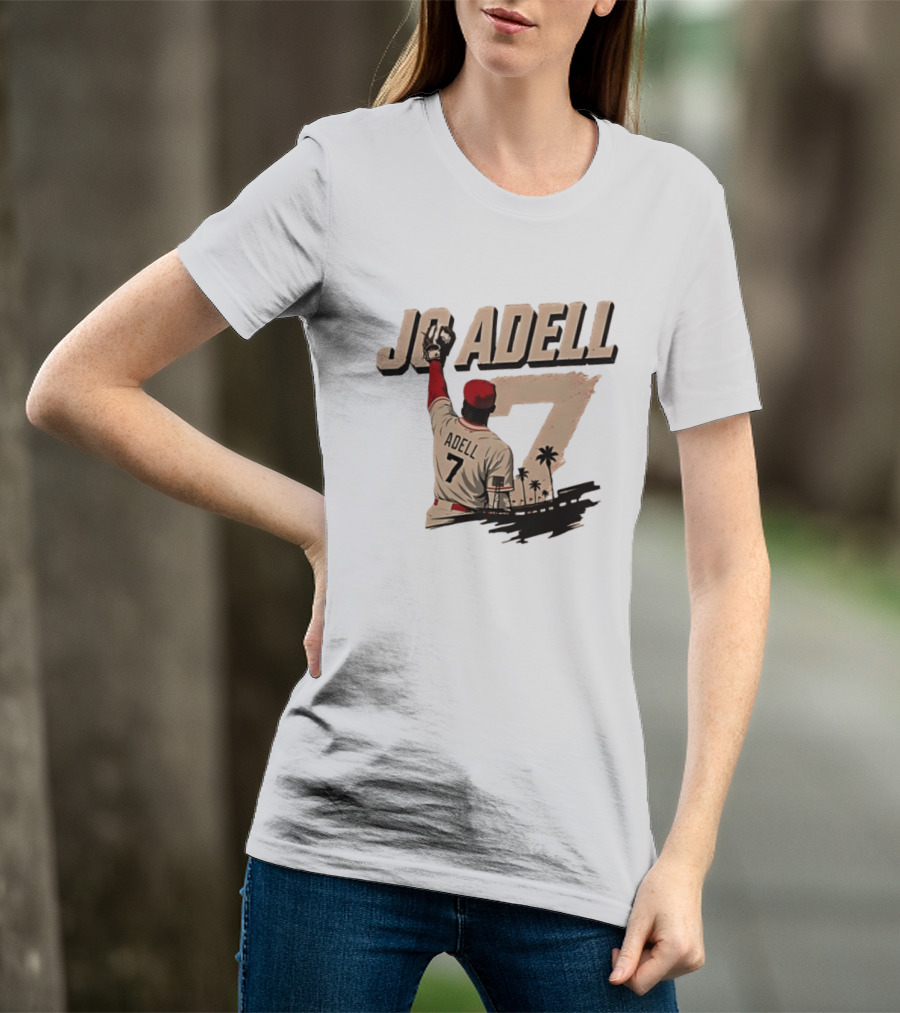 Los Angeles Angels Jo Adell Number 7 Baseball Sports Palm Trees T-Shirt