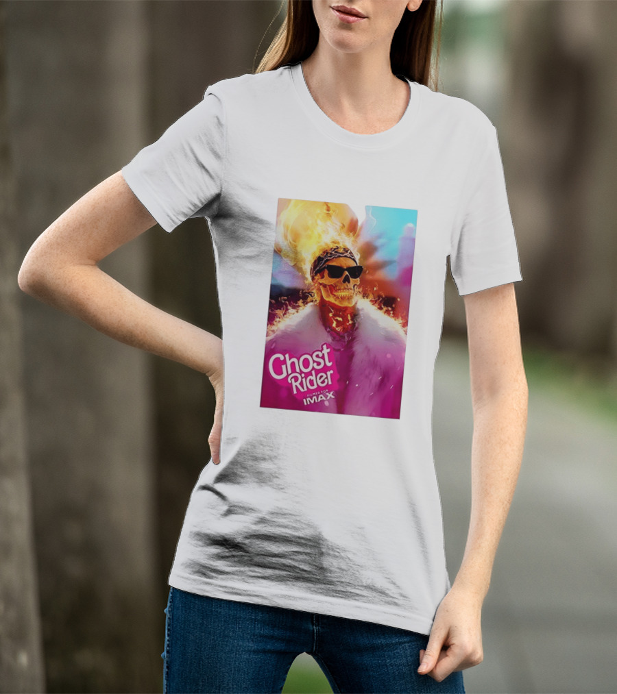 Ghost Rider Filmed For IMAX Flaming Skull T-Shirt