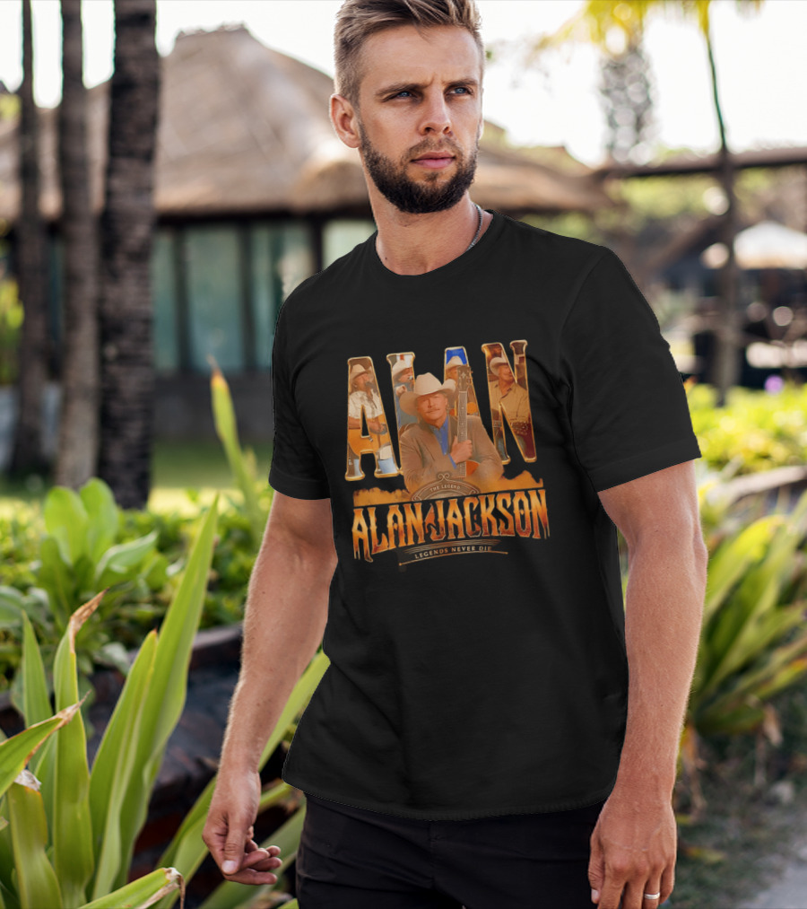 Alan Jackson The Legend Legends Never Die Country Music T-Shirt