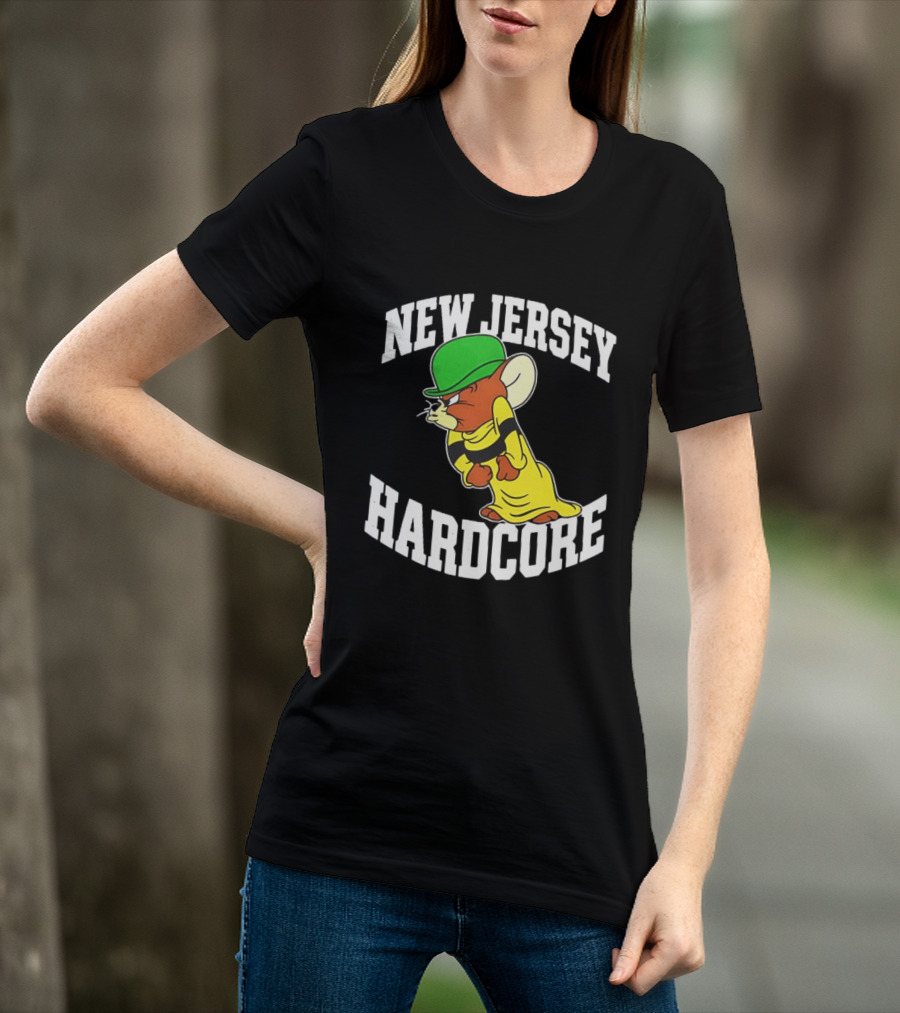 New Jersey Hardcore Jerry Mouse Green Cap T-Shirt