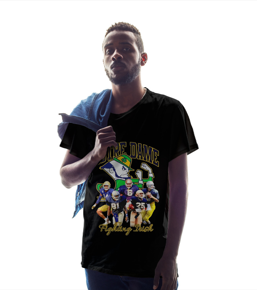 Notre Dame Fighting Irish Football Players Collage T-Shirt