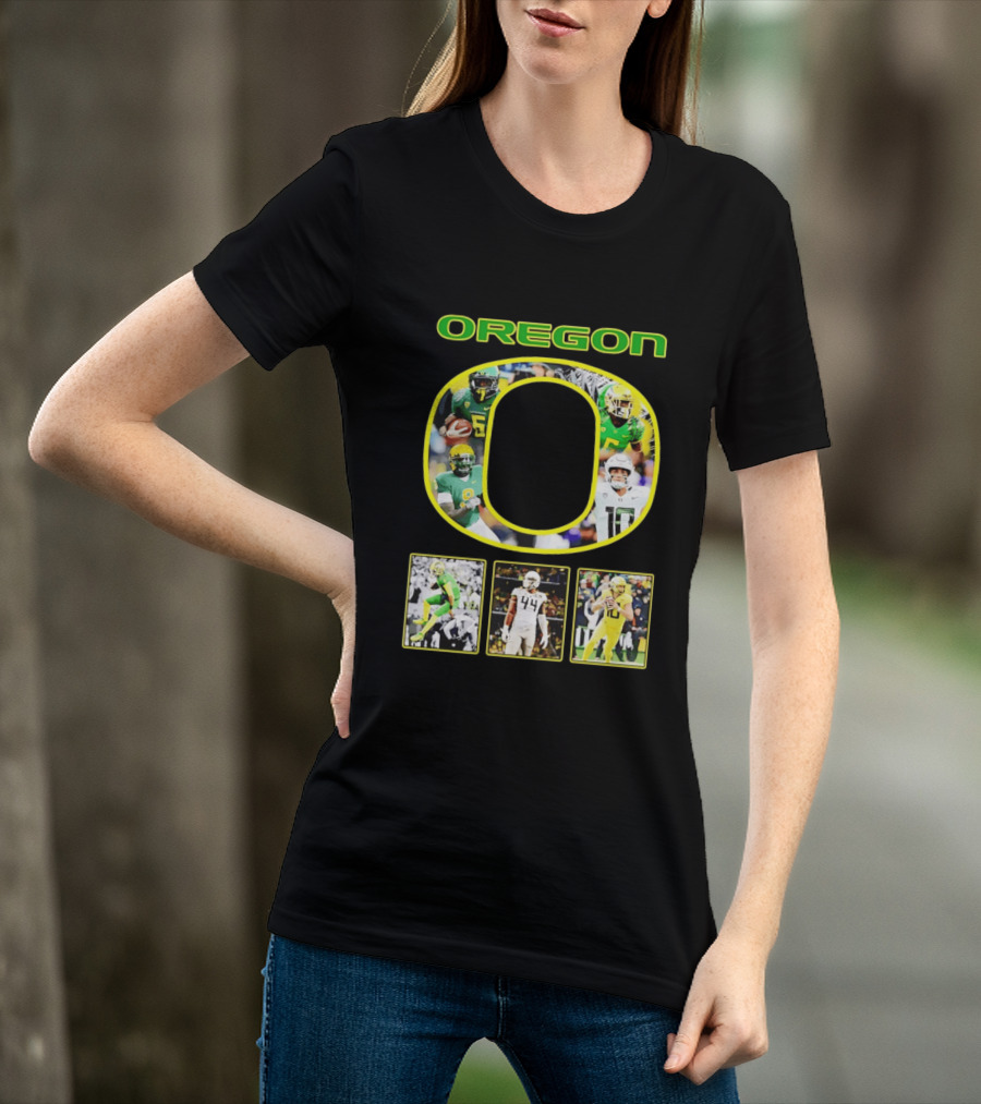 Oregon Ducks Football Players Collage NCAA Team Spirit T-Shirt